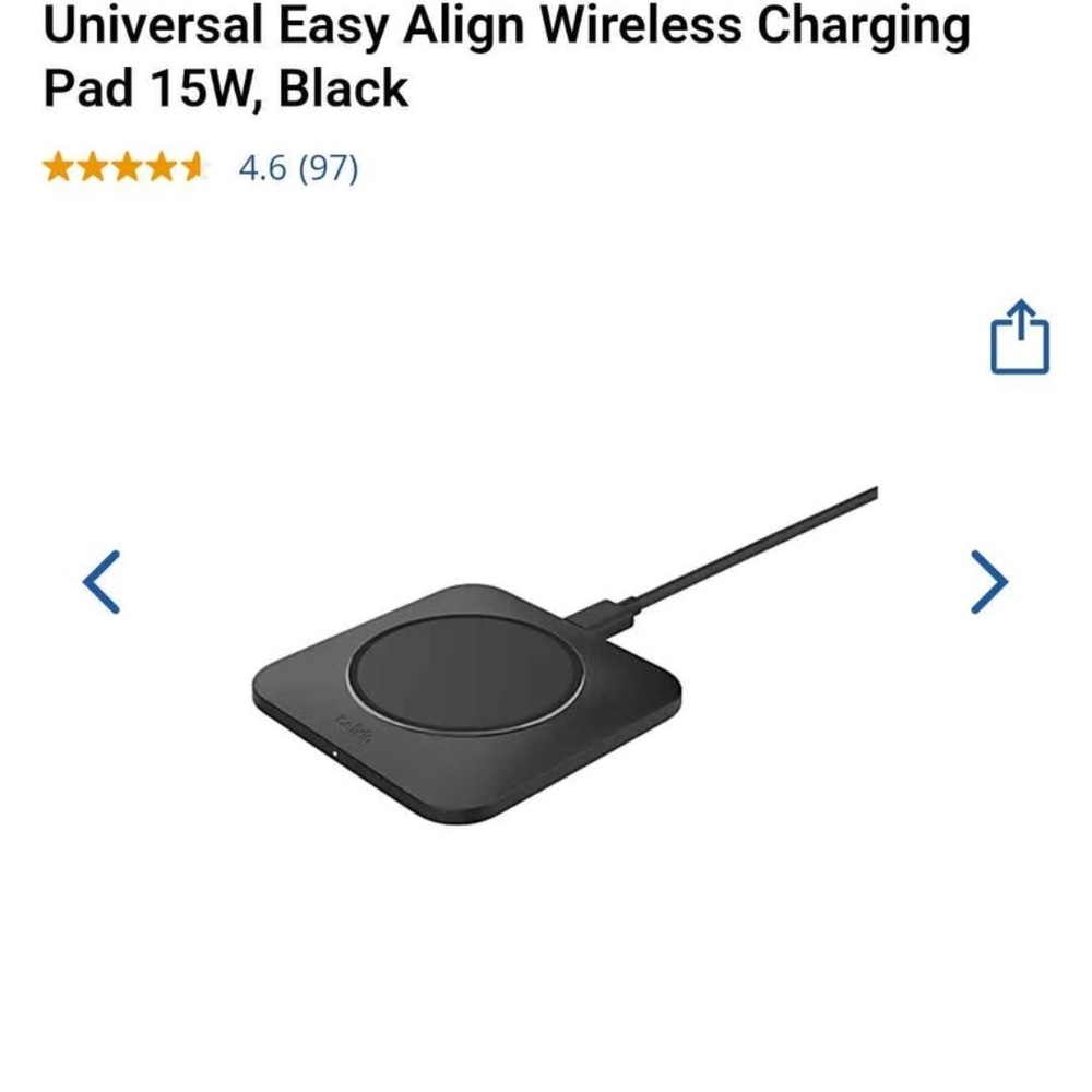 Black Wireless Charging Pad 15W